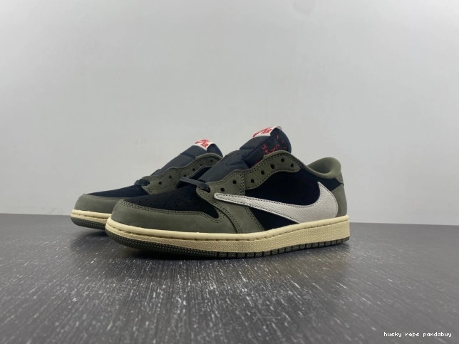 Husky 'BLACK X DM7866-002 SCOTT LOW OG AIR 1 SP OLIVE' TRAVIS JORDAN 0708